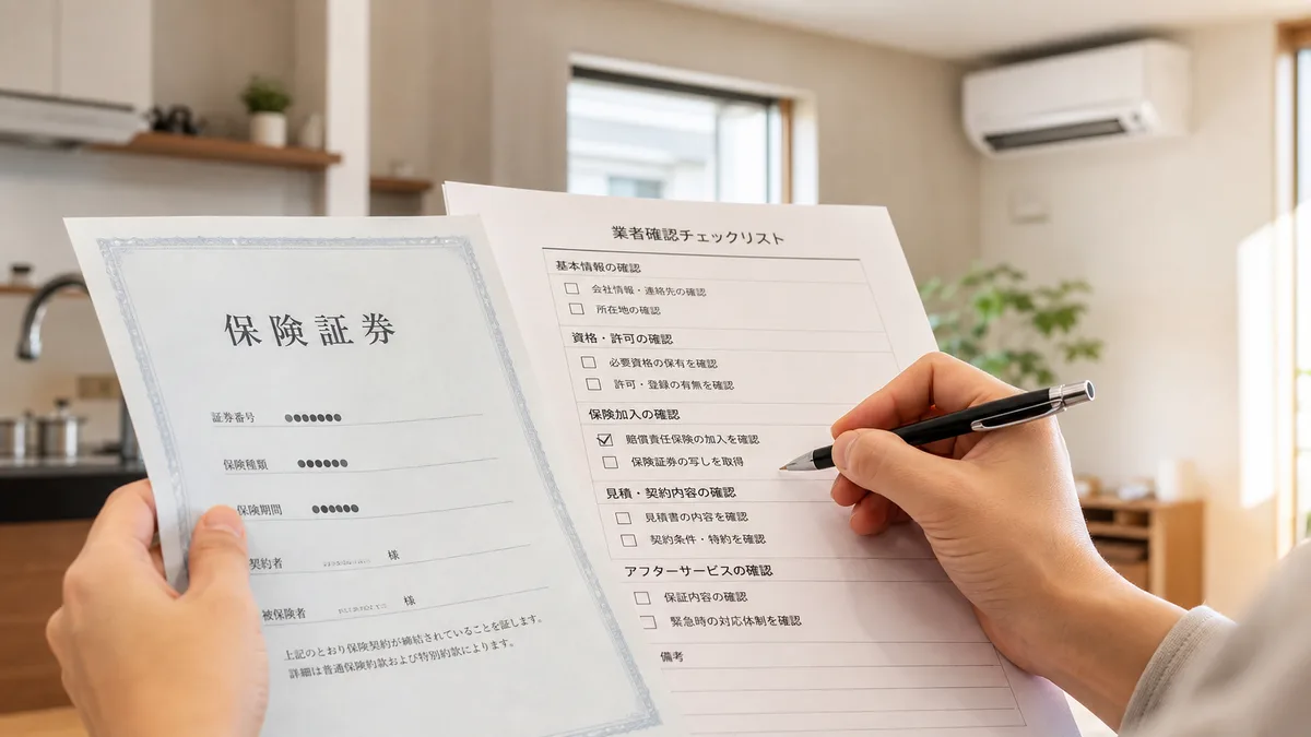 損害保険(対物賠償)加入を確認する