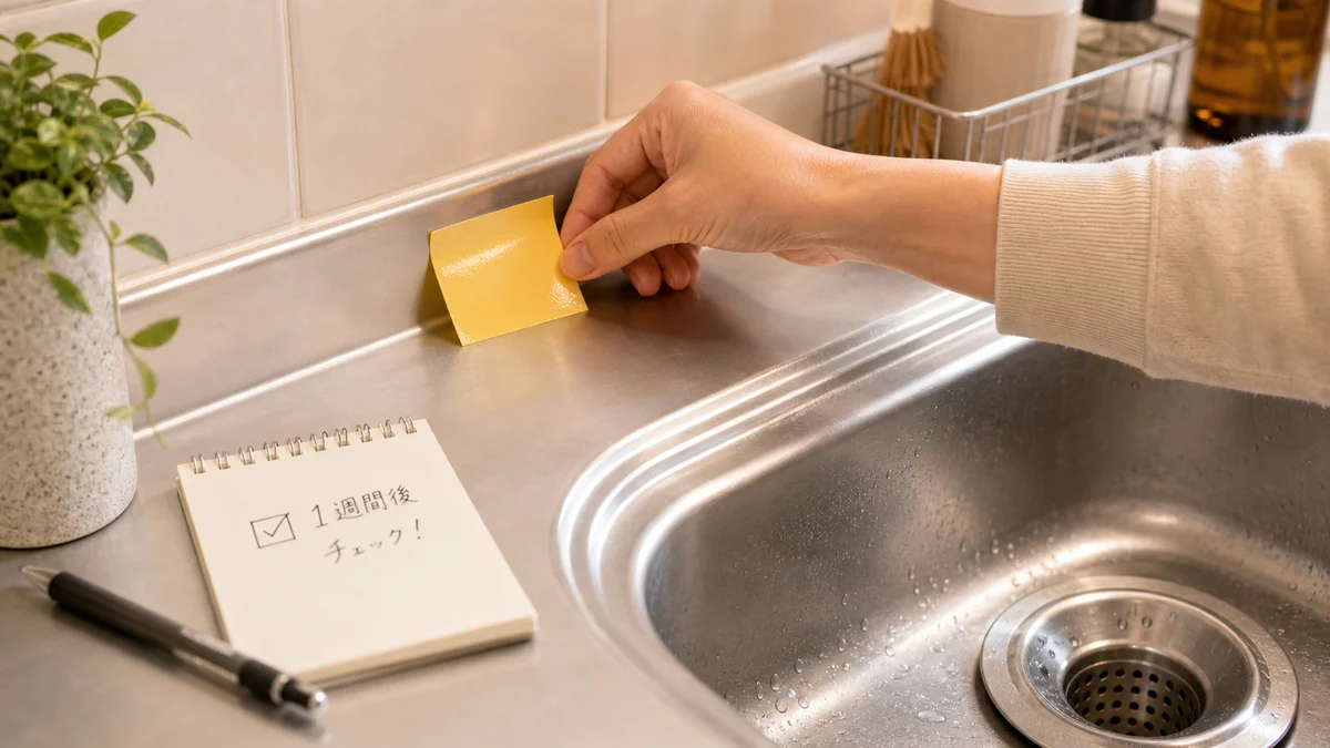 コバエが発生していないか1週間確認する