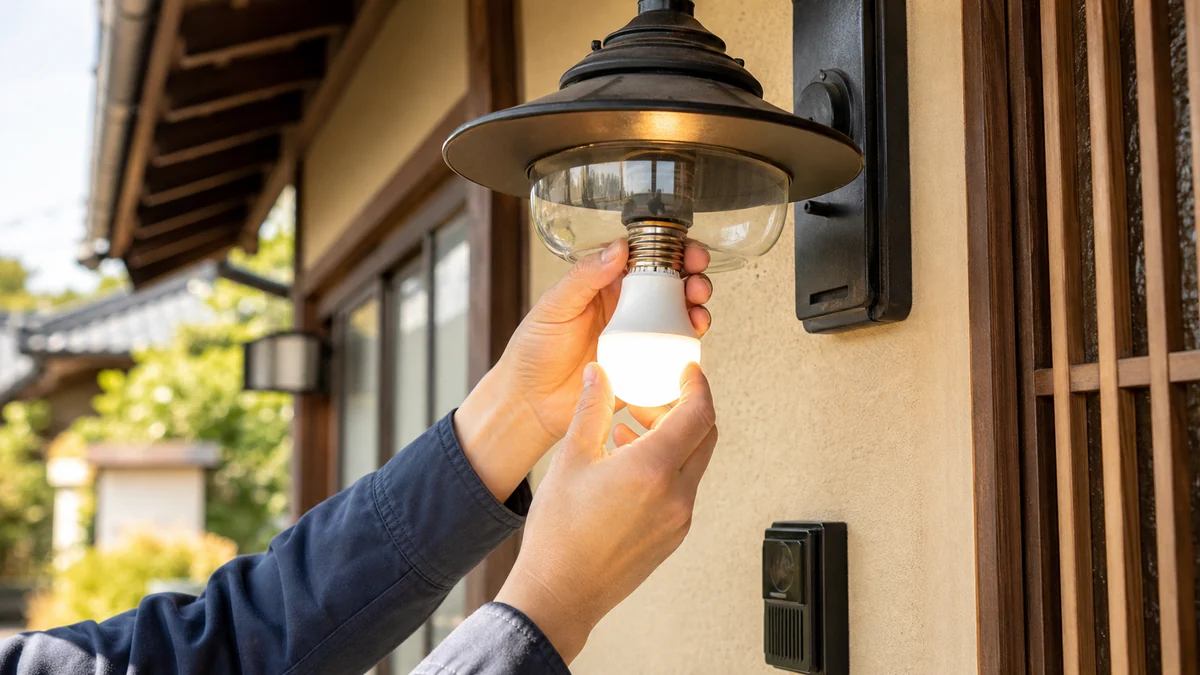 電球色LEDに交換する(または紫外線カットシートを貼る)