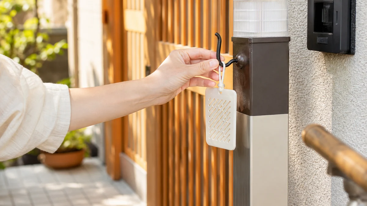 屋外用ユスリカ忌避スプレー・防虫剤を設置する